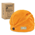 myHomeBody Hair Towel Wrap, Quick Drying Turban, Absorbent Cap – Mango