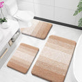 OLANLY Microfiber Bathroom Rugs Sets 3 Piece, 36"x24"+24"x16"+24"x20"
