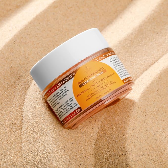Nature Spell Papaya Cleansing Balm, Gently Removes Makeup, 3.38 Fl Oz