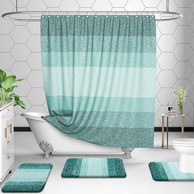 OLANLY Microfiber Bathroom Rugs Sets 3 Piece, 30"x20"+24"x16"+24"x20"