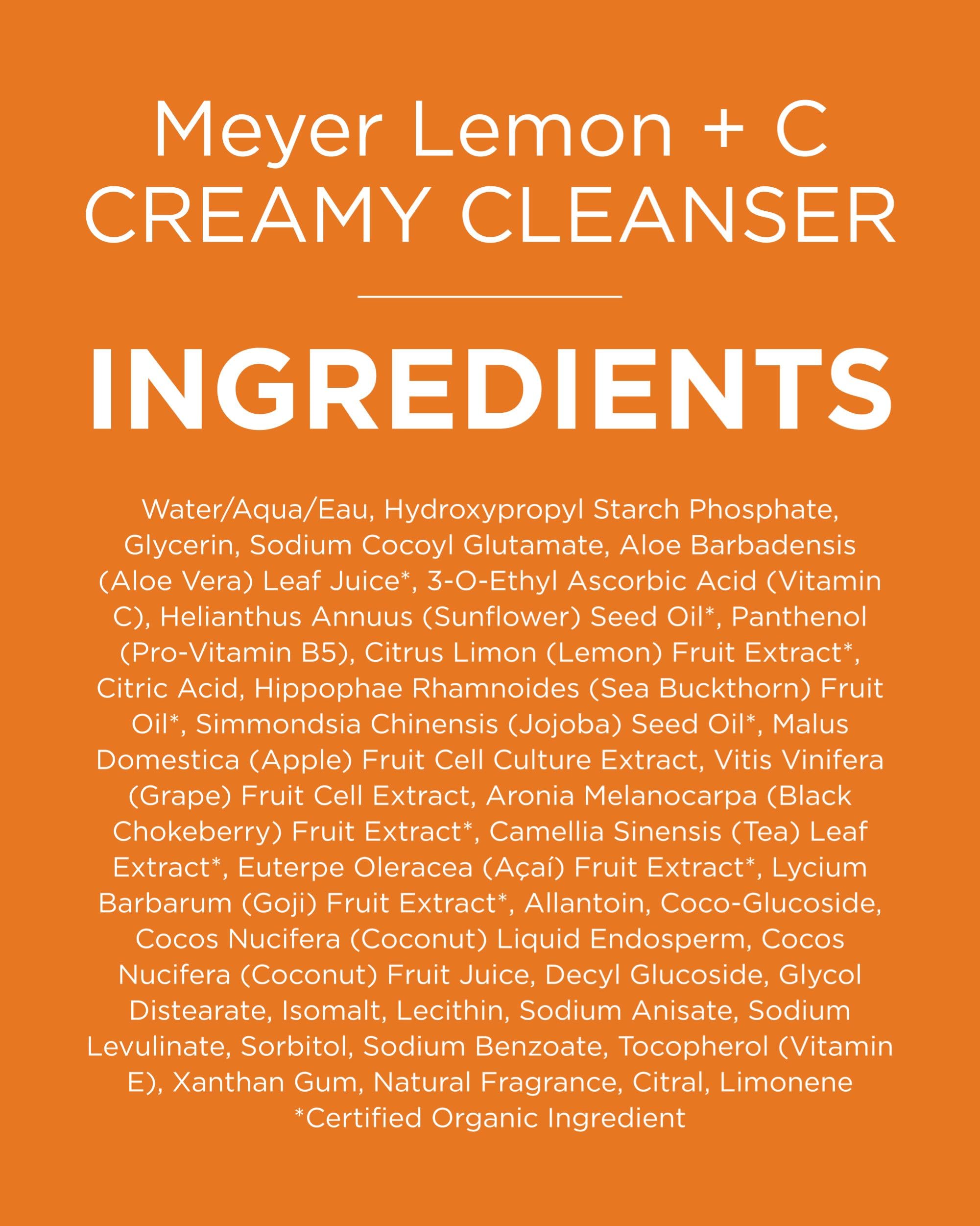 Andalou Naturals Brightening Meyer Lemon + Vitamin C Creamy Cleanser (6 oz)