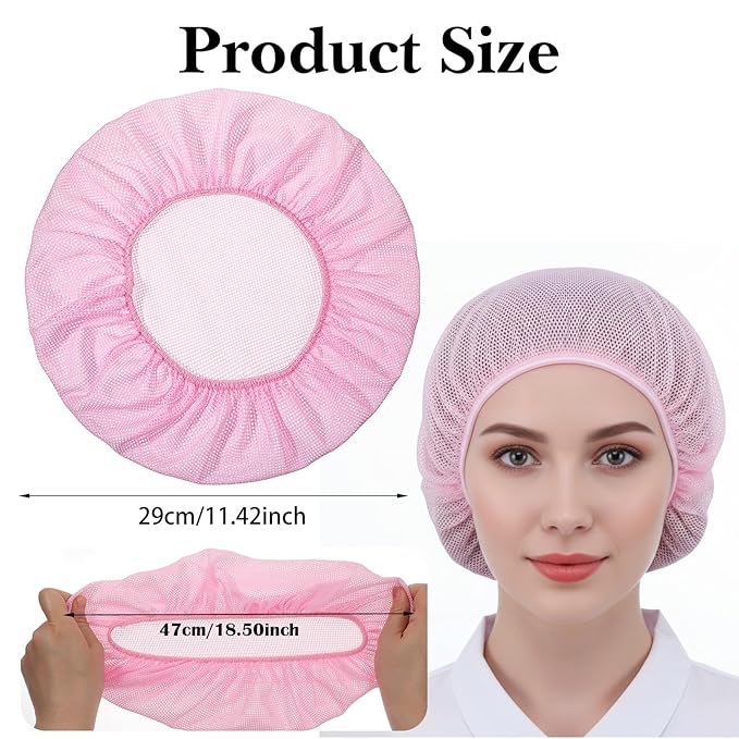 4 PCS Mesh Hair Nets for Sleeping, Sleep Bonnets for Women Sleeping Caps Hair Bonnets for Women Sleeping, Sleep Caps for Women, Colorful Elastic Hair Drying Bonnet