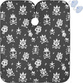 Visesunny Barber Cape - Cool Skull In Crown Black Doodle Polyester Hair Cutting Salon Apron Anti-Static Haircut Water-Resistant Shaving Cloth Beard Shaving Bib Hairdressing Cape
