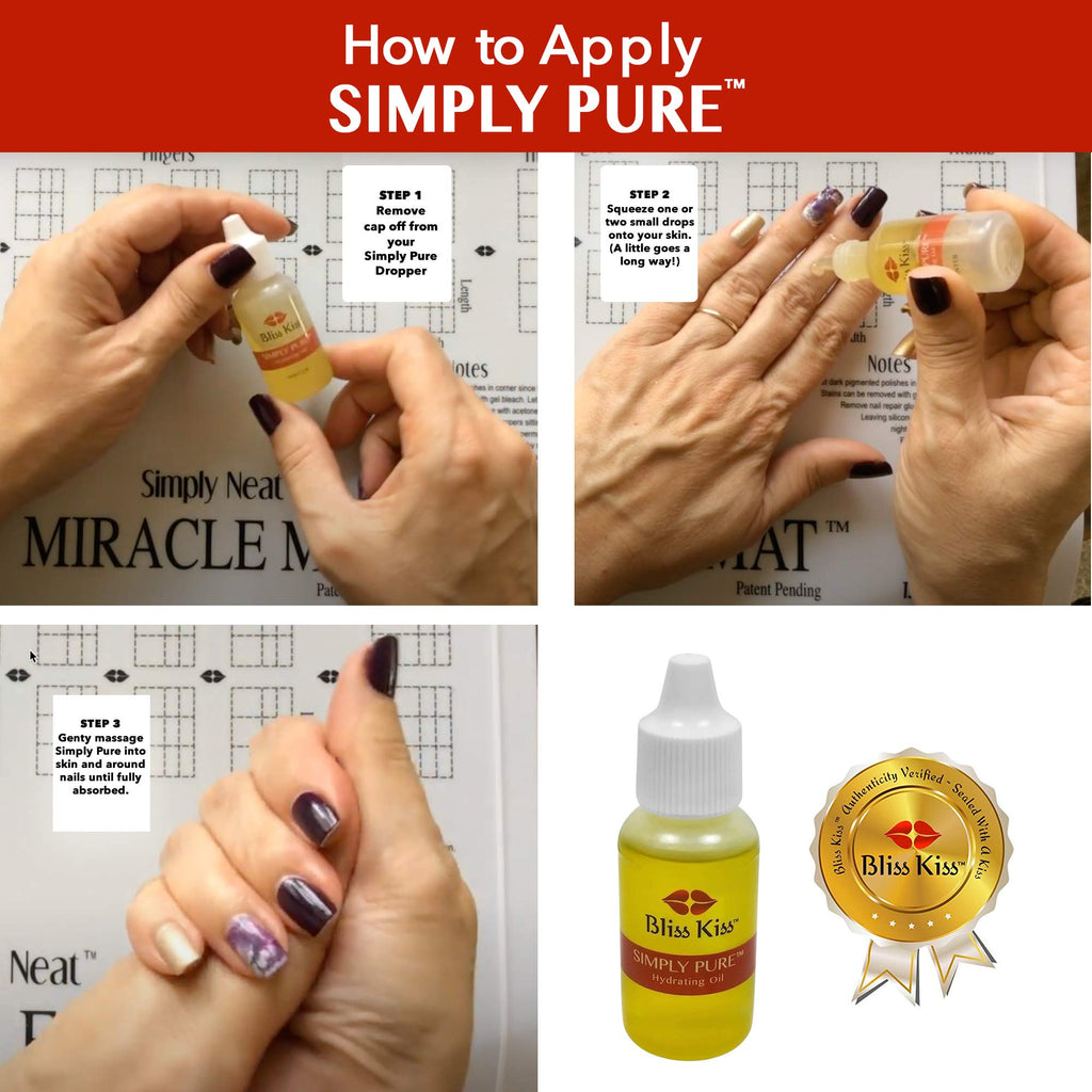 Bliss Kiss Simply Pure Cuticle & Nail Oil 0.5 oz Dropper (Pumpkin Spice Latte)