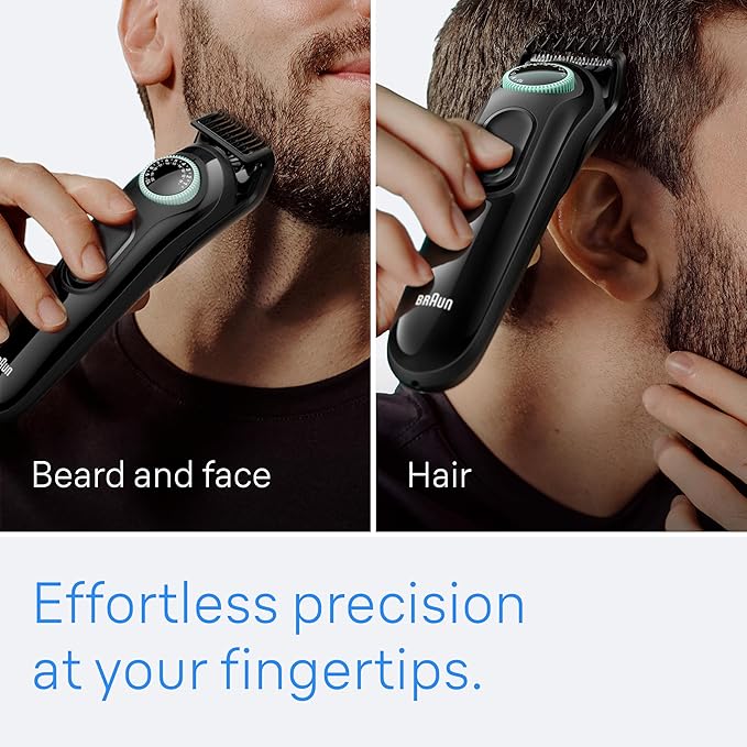 Braun All-In-One Style Kit Series 3 3450, 5-in-1 Trimmer for Men with Beard Trimmer, Ear & Nose Trimmer, Hair Clippers & More, Ultra-Sharp Blade, 40 Length Settings and Washable