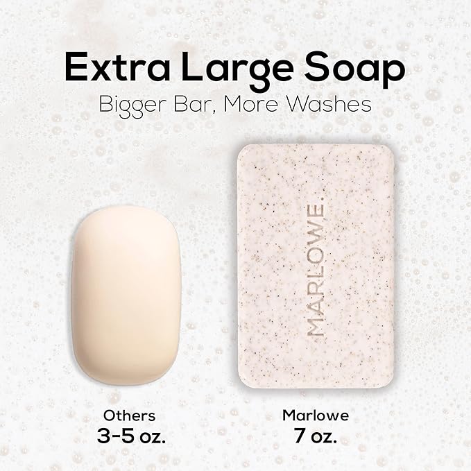 MARLOWE. Body Scrub Soap, Exfoliating Soap Bar, Santal, 7 oz
