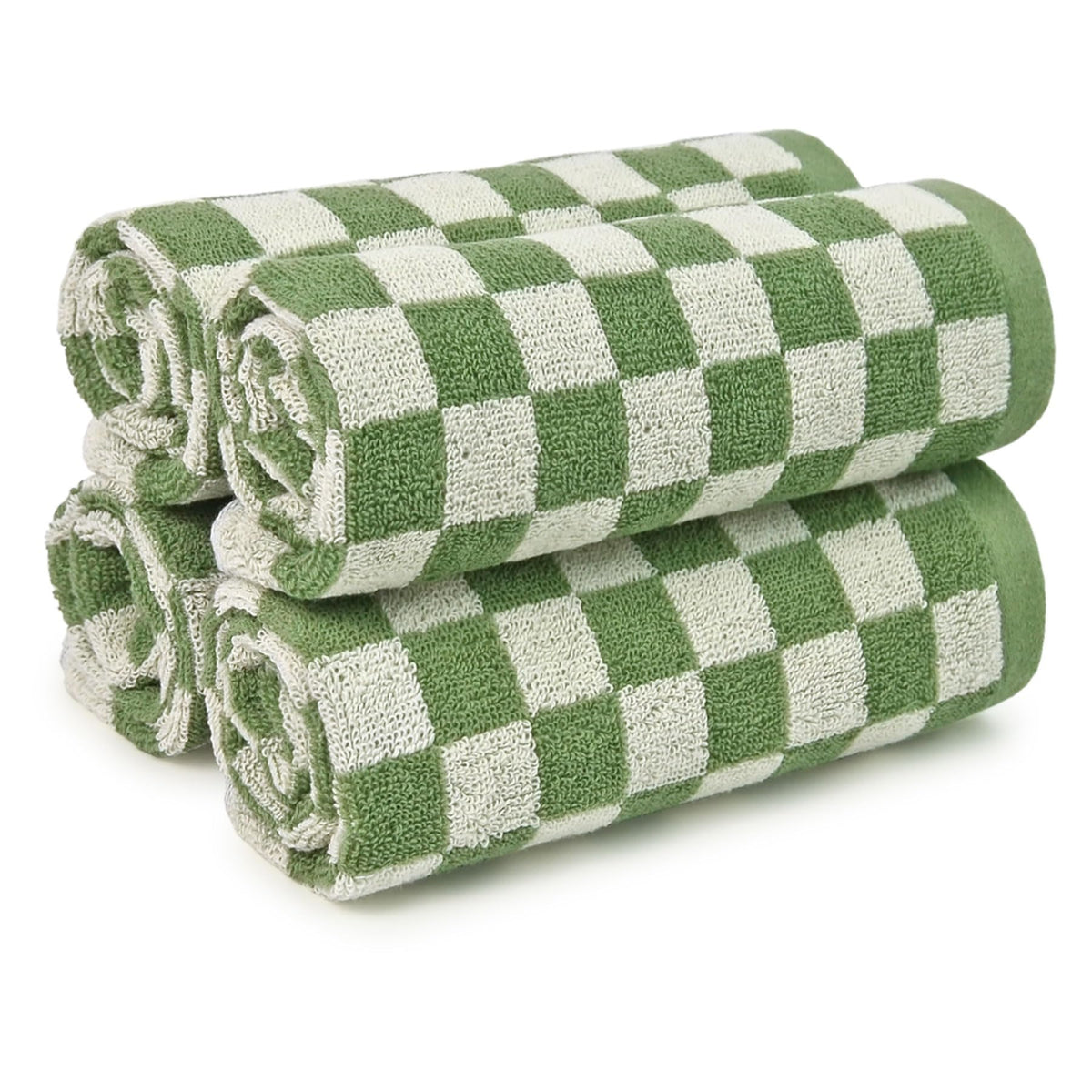 Jacquotha Cotton Washcloth 12 Pack (Lilac Checkered)