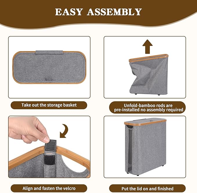 Toilet Paper Storage Basket with Lid - The Ultimate Bathroom Organizer, Free Standing Toilet Paper Holder for Up to 12 Mega Rolls, Toilet Tissue Storage Bin with Handle for RV Closet, Grey