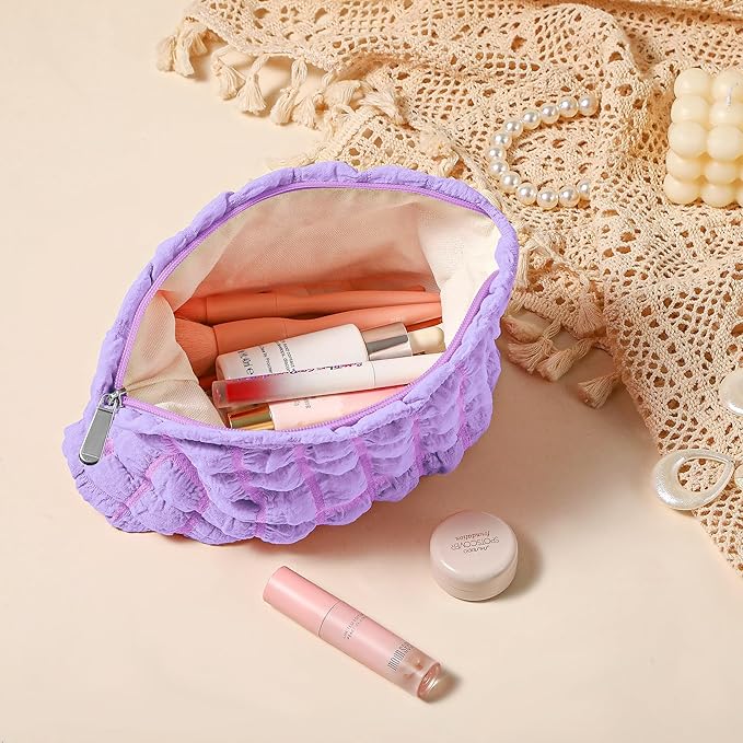 Purbert Bubble Cloud Makeup Bag - Large Capacity Travel Cosmetic Organizer
