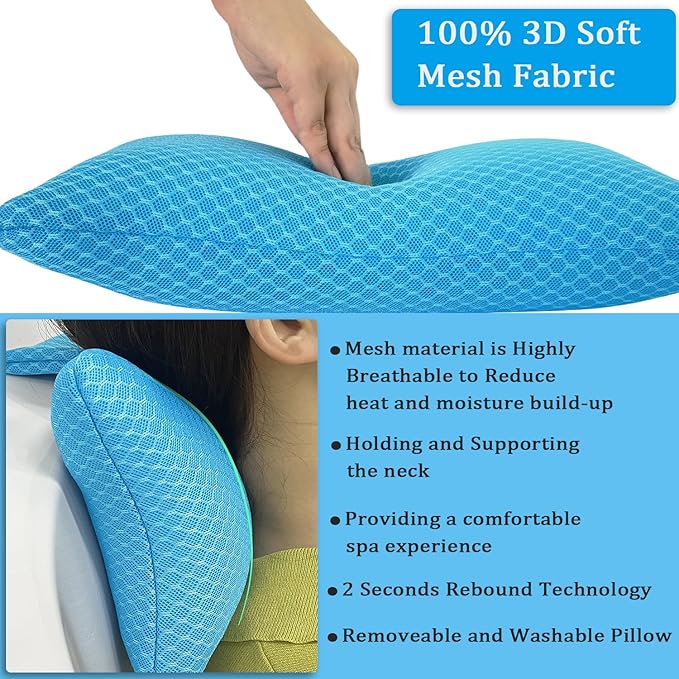 REEZEIVI 2 Pack Hot Tub Headrest Pillow,Head and Neck Support,Outdoor Spa