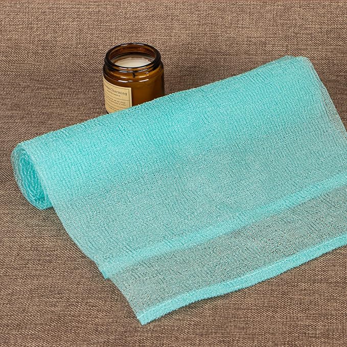 Yiclick Exfoliating Washcloth Towel- Exfoliating Body Scrubber Exfoliator, Back Scrubber for Shower Bath, Exfoliate Rags Wash Cloths, Loofah Lufa Sponge, Body Scrub & Exfoliation Women Men