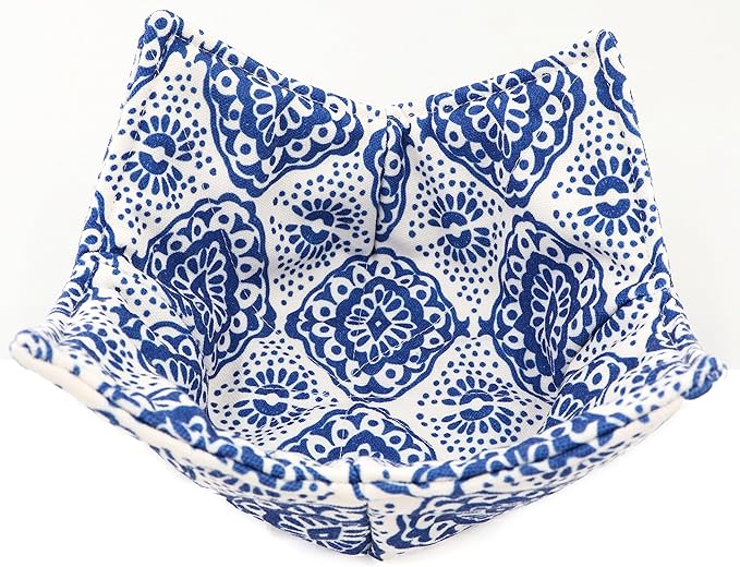 ROGITU Cotton Microwavable Bowl Cozy, Microwave-Safe Hot Bowl Holders, Soup Bowl Cozy Bowl Hot Pads (A)