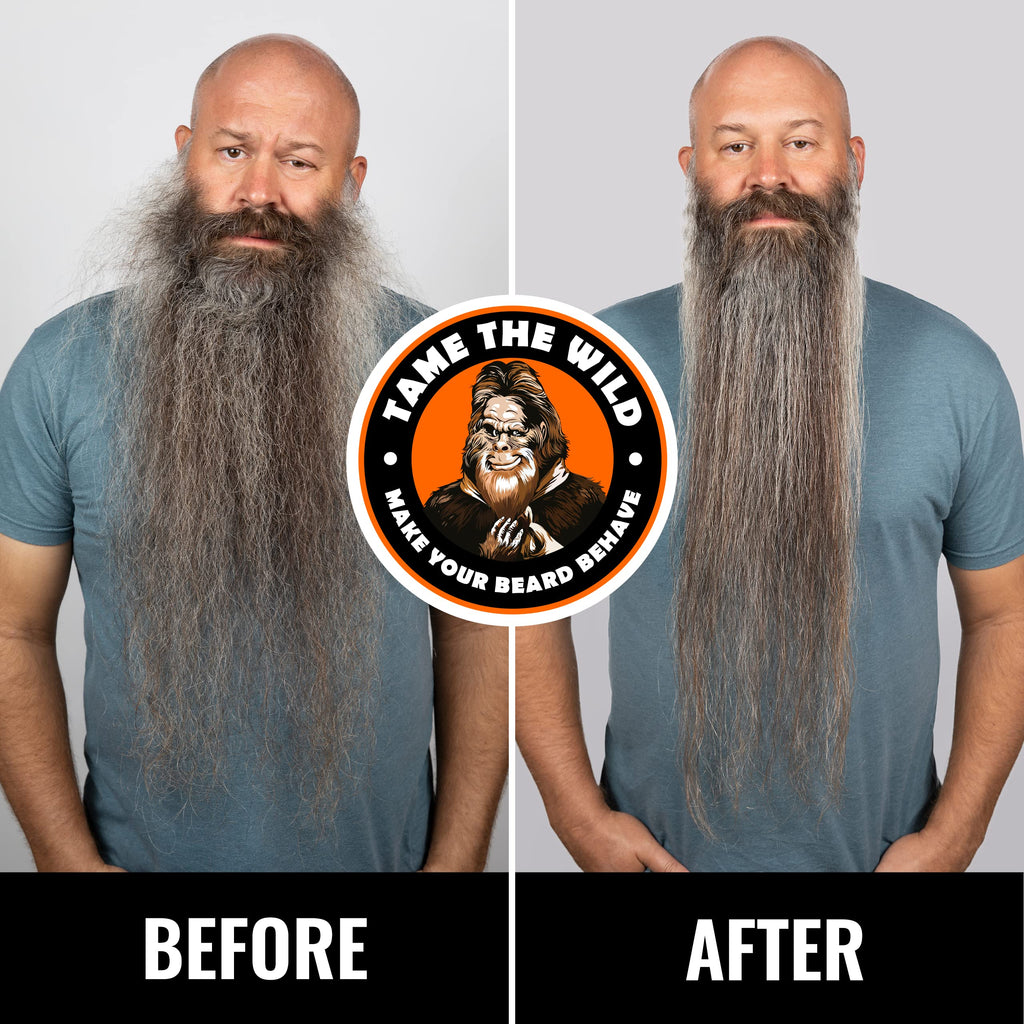 Tame The Wild Pro Beard Grooming Kit for Men - Heated Straightener with 12 Temp Settings, Heat Protector Spray, Soap, Balm, Comb & Travel Case - Gift Set