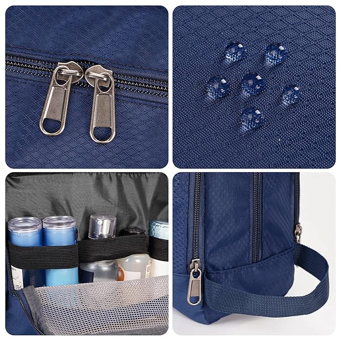 WANDF Travel Toiletry Bag for Men, Small Dopp Kit for Toiletries