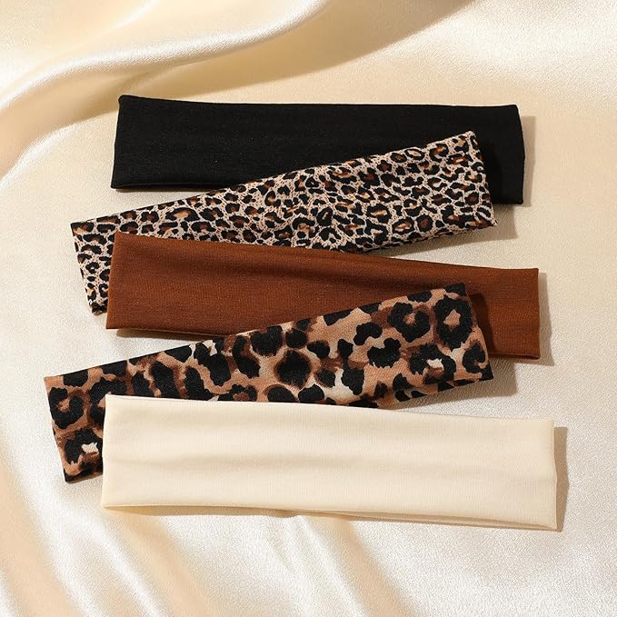 5PCS Animal Print Pattern Headband, Fashion Hair Accessories, Hair Band for Women, Stylish Hair Accessory
