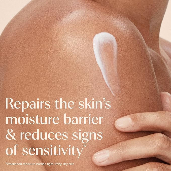 Aveeno Skin Relief Moisturizing Body Lotion Heals Very Dry, Sensitive Skin, Fast-Absorbing Lotion with Soothing Triple Oat & Shea Butter Formula, Fragrance Free Lotion, Non-Comedogenic, 33 Fl Oz