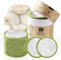 GREENZLA Reusable Makeup Remover Pads | 20 Pack | Bamboo Cotton Rounds