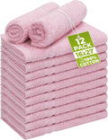 Utopia Towels Cotton Bleach Proof Salon Towel 16 by 27 inches, Bleach Safe 100% Cotton Hand Towel for Gym, 12 Pack, Pink