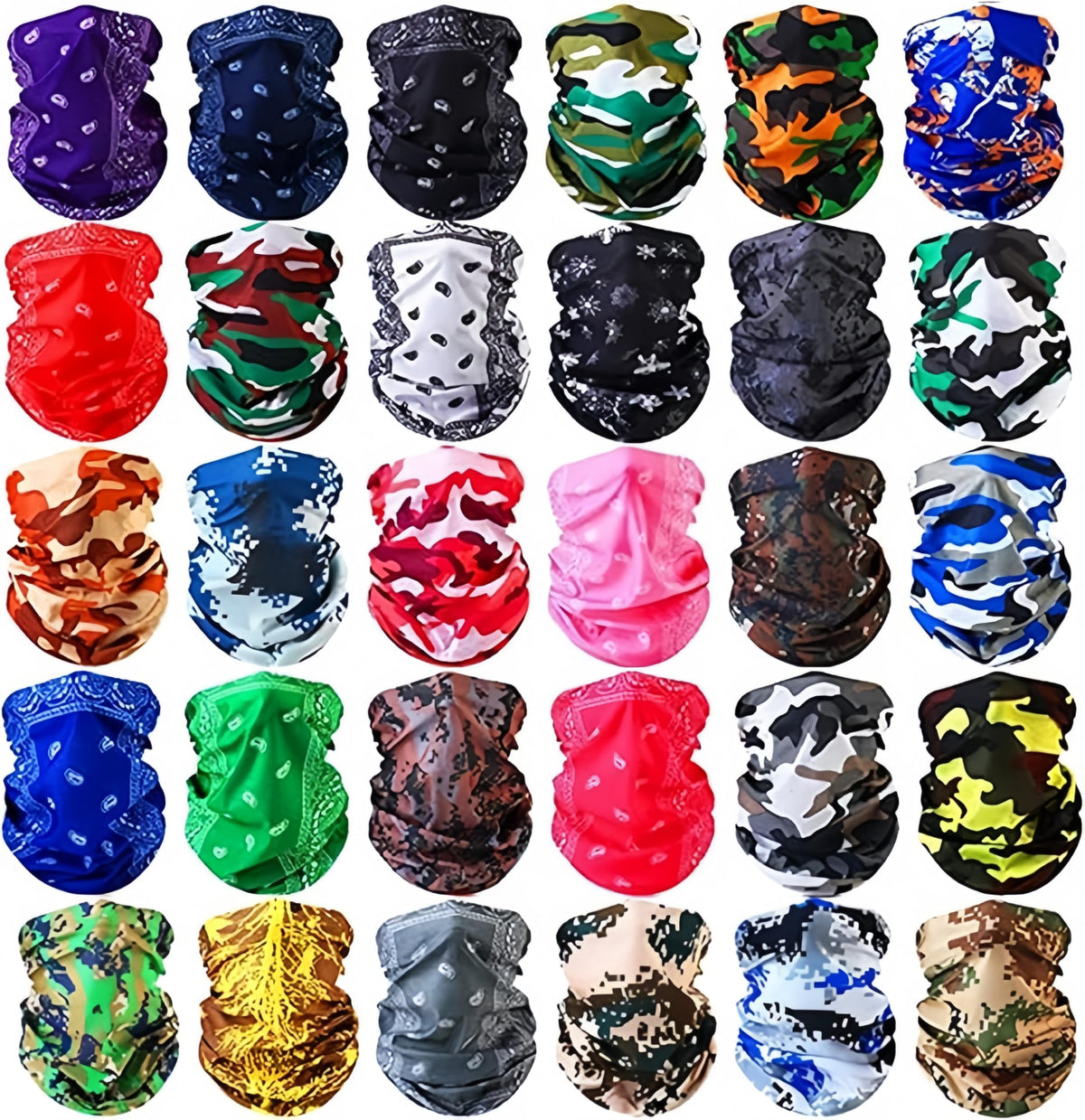10/30/100 Pack Face Mask Neck Gaiters Scarf
