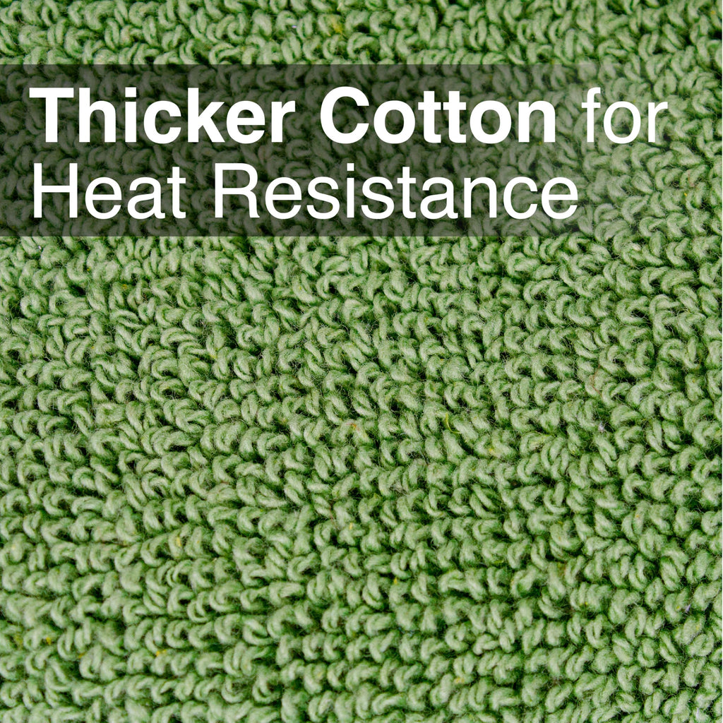 RITZ Terry Potholder & Hot Pad: Unparalleled Heat Resistant, Durable 100% Cotton – Ergonomically Designed for Optimal Grip – Easy-Care Machine Washable – 4-Pack, Cactus Green