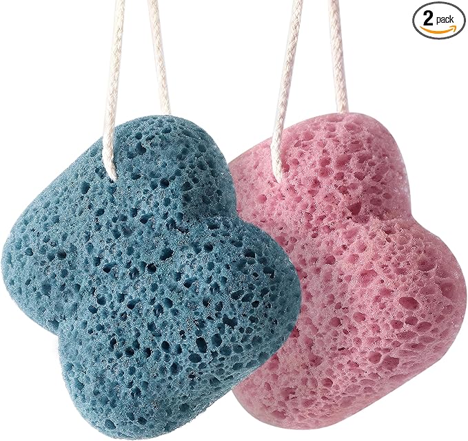 Bath Sponge for Shower Exfoliating, 2Pcs Sponges for Body Wash Bathing, Soft Loofah Sponge Bath Foam for Gentle Deep Cleansing & Delicate Dry Skin