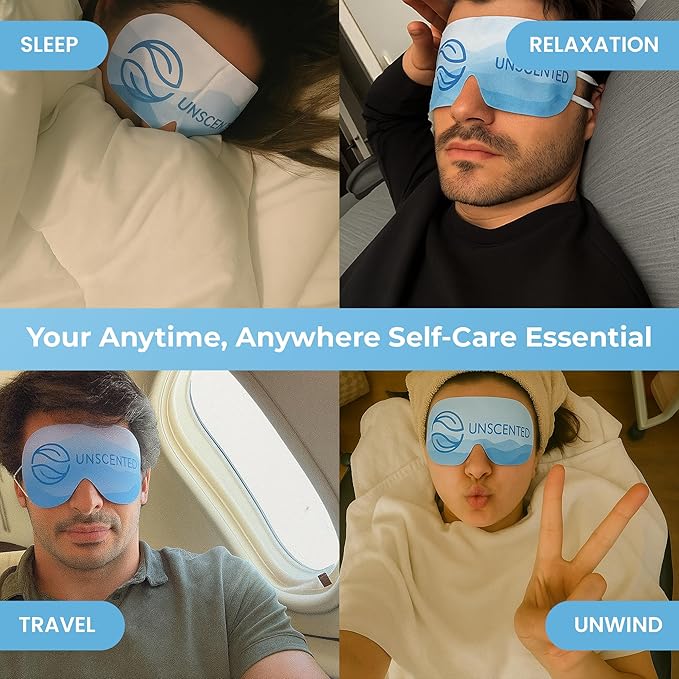 Body Restore Heated Eye Mask for Dry Eyes 5 Pack – Fathers Day Gift for Dad, Self Heating Warm Compress, Birthday Gifts for Women and Men, Relaxation – Unscented