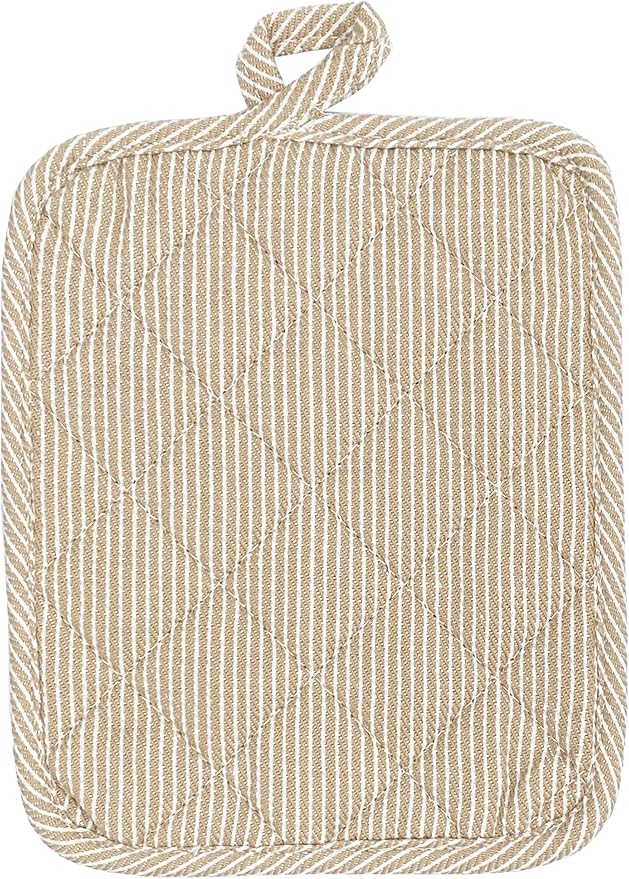 American Linen 8-Pack Heat Resistant Pot Holders & Hot Pads (Beige, 8 Pack)