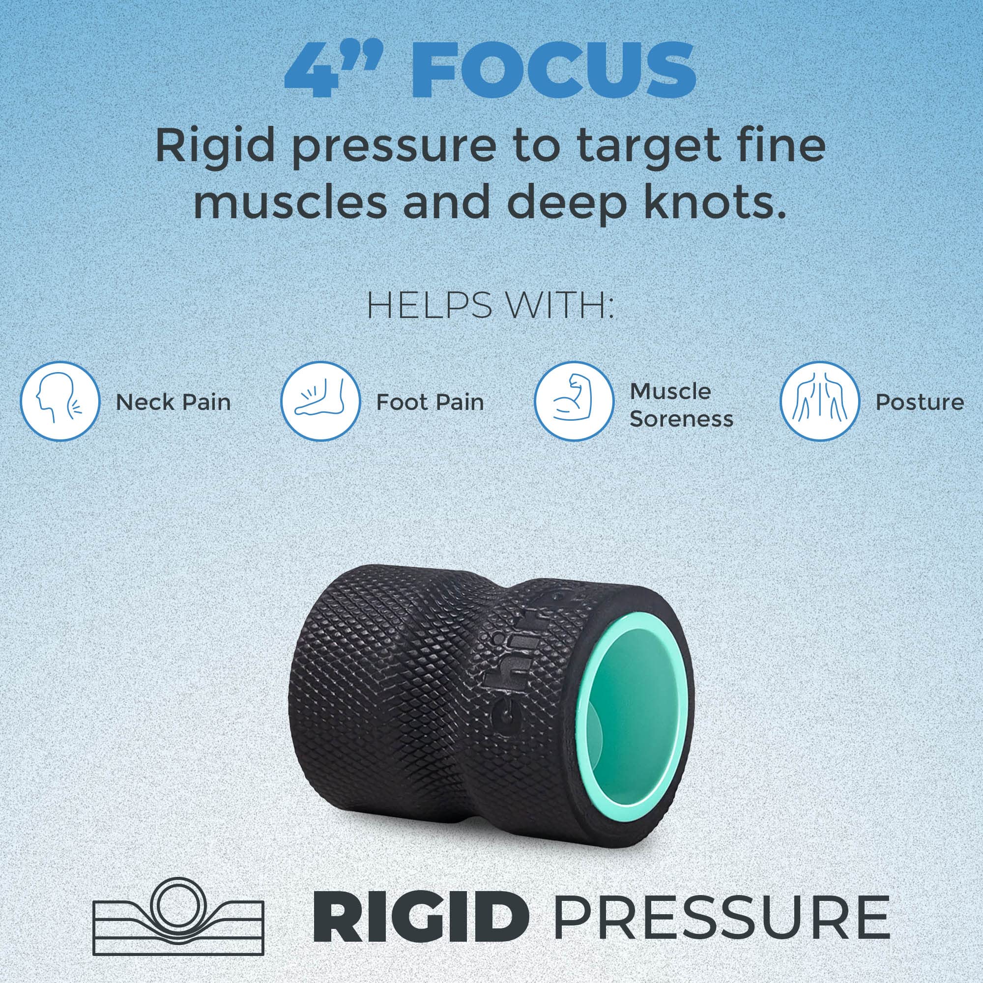 Chirp Wheel+ Foam Roller, Back & Neck Pain Relief, Mint 4-Inch