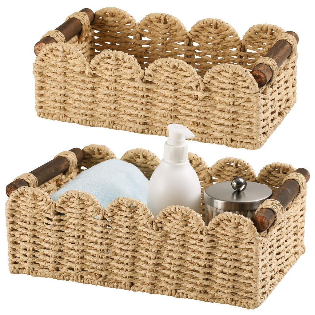 Wicker Baskets for Organizing Toilet Paper Storage Basket