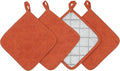GQZLUCK Cotton Pot Holders, Hot Pads for Kitchen,Set of 4, Orange