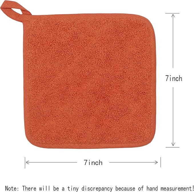 GQZLUCK Cotton Pot Holders, Hot Pads for Kitchen,Set of 4, Orange