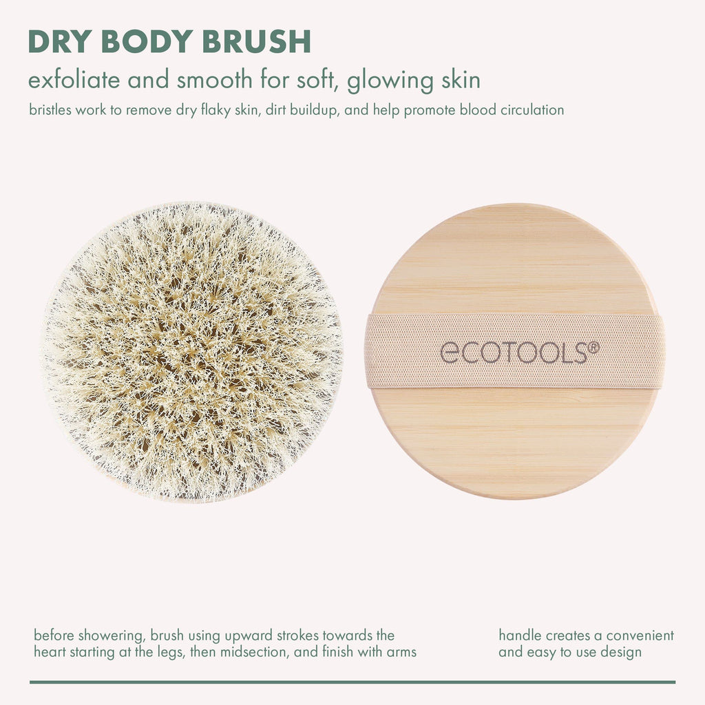 EcoTools Dry Body Brush for Shower Skincare, 1 Count
