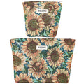 BOCGRPU Makeup Bag Small Cute Cosmetic Bags for Women，Floral Travel Toiletry Bag for Purse, Large Canvas Cosmetic Pouch Makeup Organizer Tool Pouch with Zipper（Colorful Plant）