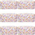PAZIMIIK Small Quilted Makeup Bag,Zipper Cosmetic Pouch,Ditsy Floral,6 Pack
