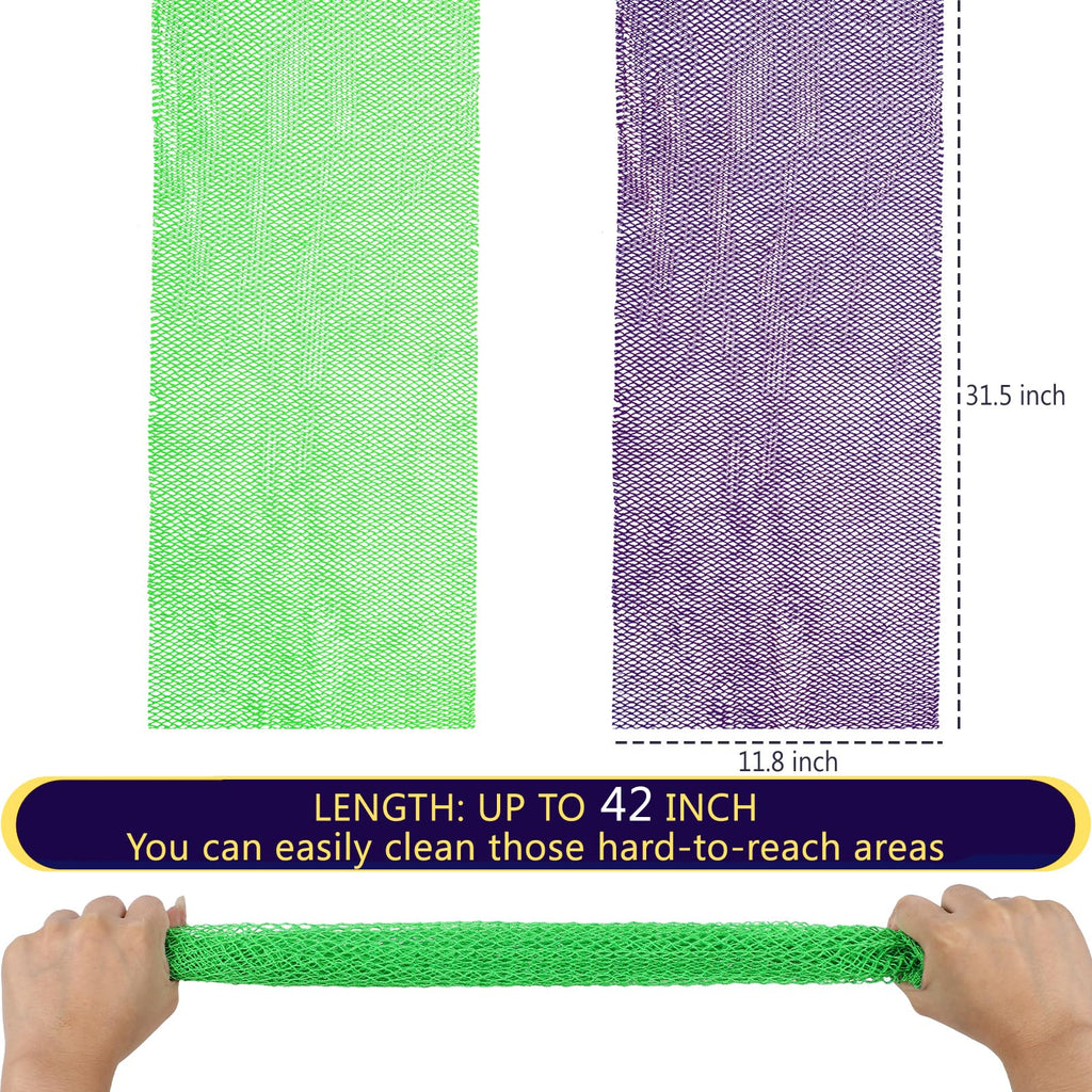 KINGMAS African Net Sponge, 2 Pieces Exfoliating Body Scrubber Bath Sponge