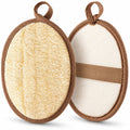 RIYNIBIY Natural Loofah Exfoliating Body Scrubber 2PCS Shower Loofah Sponge
