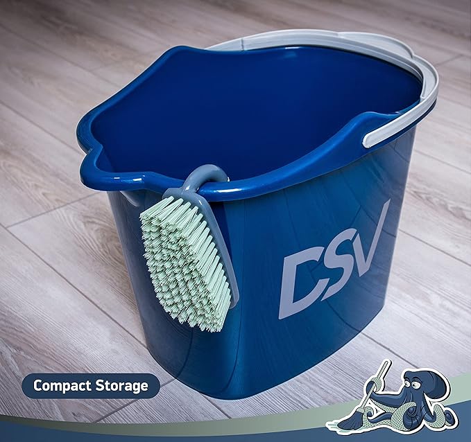 Scrub Brush | Shower Cleaning Brush | Comfort Grip & Stiff Flexible Bristles | Ideal for Cleaning Bathroom, Shower, Kitchen, Sink | Bristle Brush for Household Use, 1 Pack