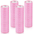 WILLBOND 4 Pcs Long Hair Rollers for Bangs Aluminum Core Curlers Thermal Self Grip Roller for Long and Medium Hair Women Hairstyle(4.1 x 1.2 Inch,Light Pink)