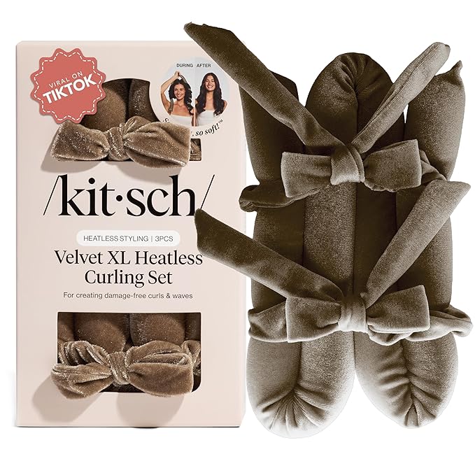 Kitsch Velvet Heatless Curls Overnight Set - Eucalyptus