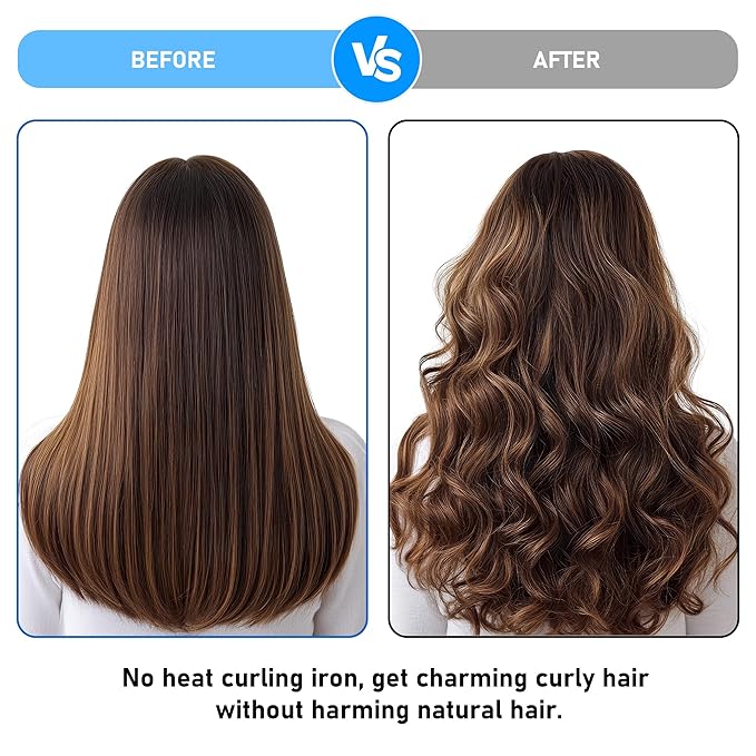 100Pcs Perm Rods for Natural Hair, Cold Wave Rods Set with Steel Pintail Comb, Non-Slip Plastic Hair Rollers for Heatless Curls, 0.28 x 3.23 Inches Curling Rods for Short Hair (Blue, 100 PCS)