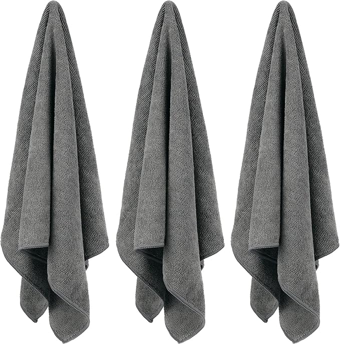 Shimeyao 26 Pcs Salon Bleach Proof Towels Highly Absorbent Hair Towels Hand Facial Cloths Bleach Resistant for Salon Barber Spa Beauty Bath Hair Stylist(Gray,16 x 29 Inch,Classic)