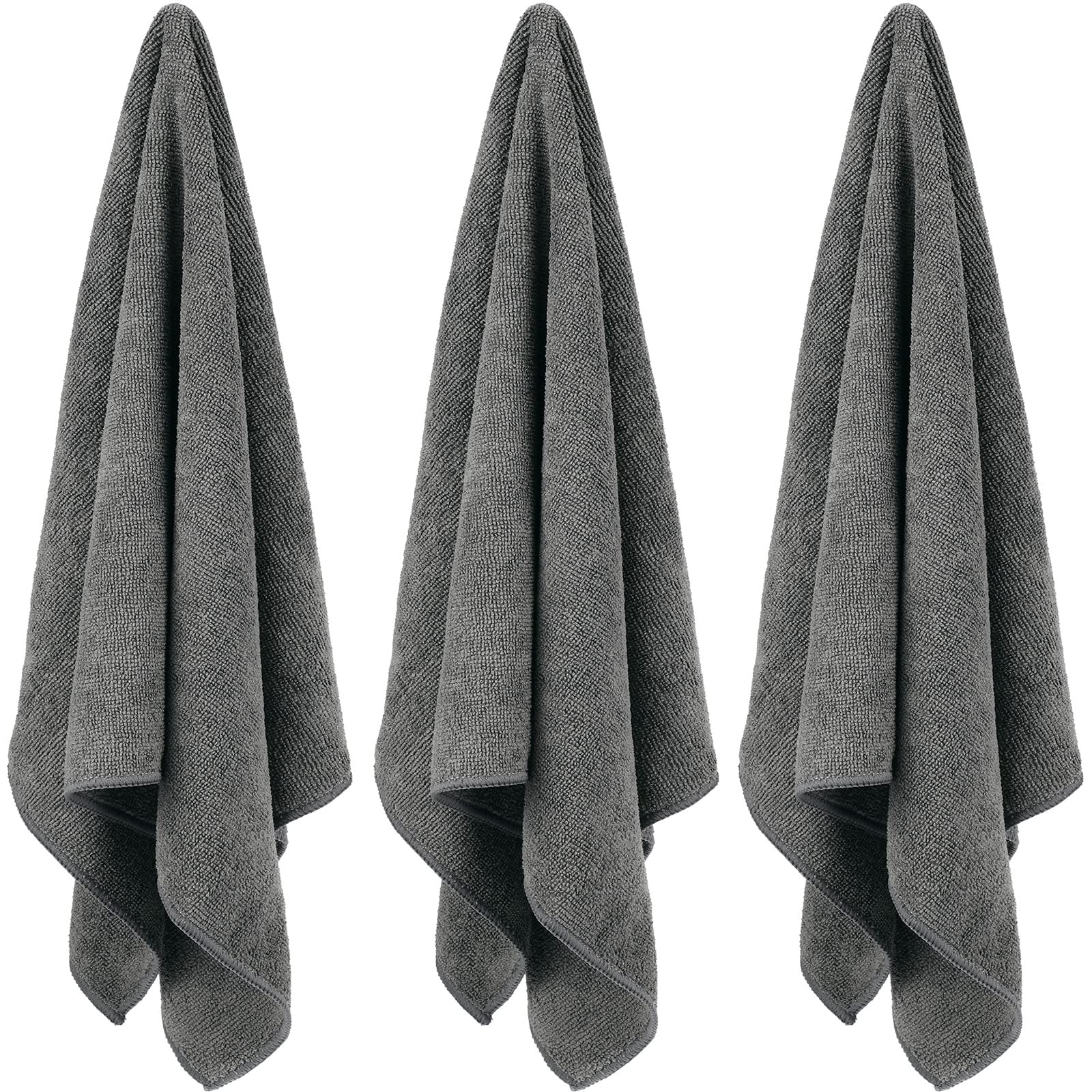 Shimeyao 26 Pcs Salon Bleach Proof Towels Highly Absorbent Hair Towels Hand Facial Cloths Bleach Resistant for Salon Barber Spa Beauty Bath Hair Stylist(Gray,16 x 29 Inch,Classic)