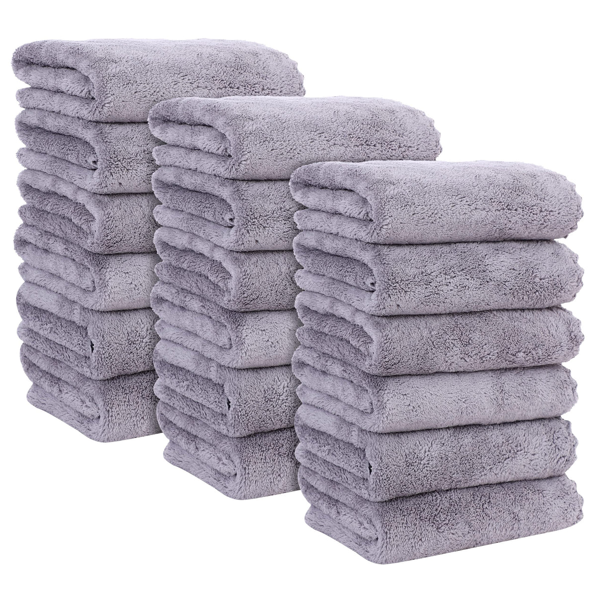 MOONQUEEN 18 Pack Premium Hand Towels - Quick Drying - Microfiber Coral Velvet Highly Absorbent Towels - Multipurpose Use as Hotel, Bathroom, Shower, Spa, Hand Towel 16 x 28 inches (Multicolor)