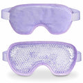 Cooling Eye Mask with Gel Beads, Reusable Cold Eye Mask for Puffy Eyes, Dark Circles, Sleep, Relaxation, Soft Cooling Eye Pads for Men Women（Purple）