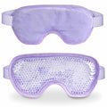 Cooling Eye Mask with Gel Beads, Reusable Cold Eye Mask for Puffy Eyes, Dark Circles, Sleep, Relaxation, Soft Cooling Eye Pads for Men Women（Purple）