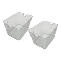 YBM HOME Wire Storage Baskets for Shelves, Cabinets, Pantry, Countertop, Open Mesh Storage Basket for Organizing Food Supplies, 2 Pack 14 x 10