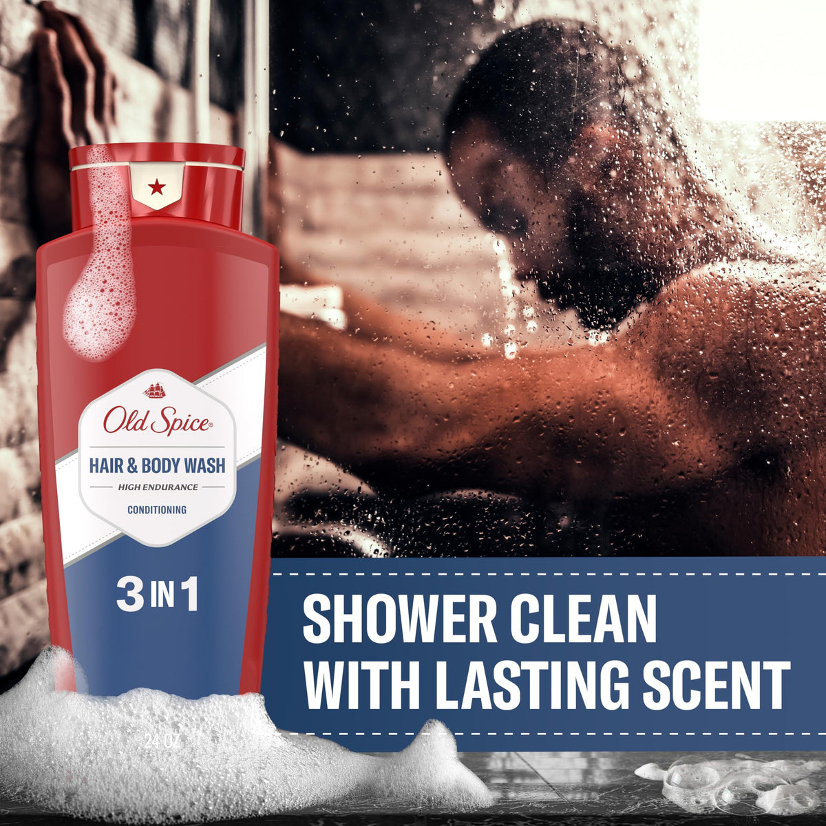 Old Spice Hair & Body Wash for Men, Long-Lasting Scent, 24 fl oz