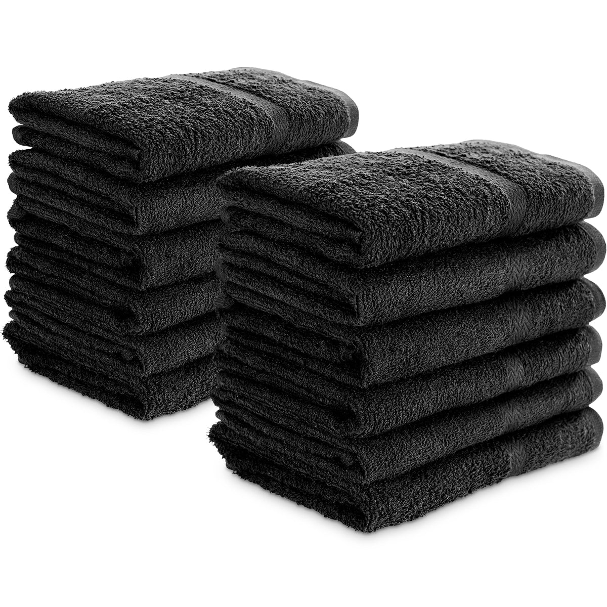 Simpli-Magic Cotton Hand Towels 16"x27" (12 Pack) – Soft Towels for Bathroom, Kitchen, Salon & Gym (Gray)