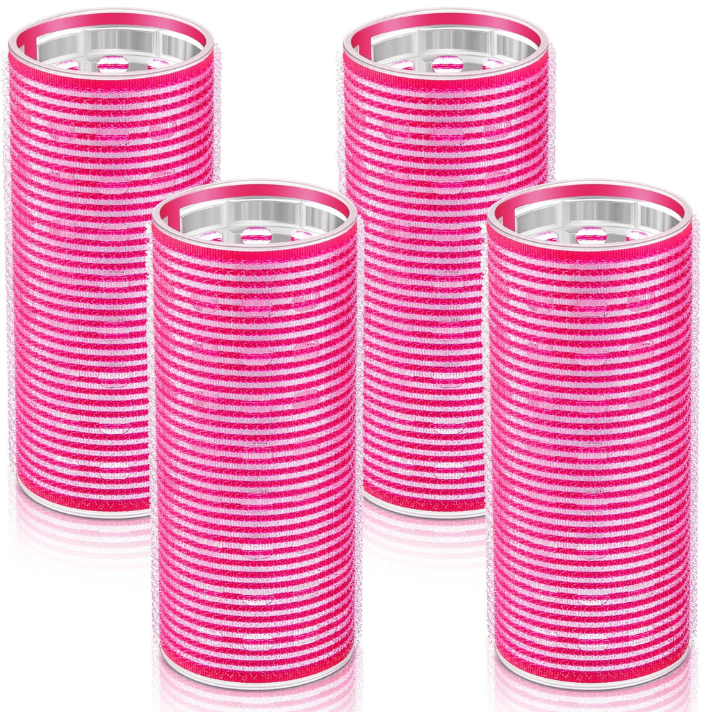 WILLBOND 4 Pcs Aluminum Thermal Hair Rollers for Women, 4.7 X 2 Inch