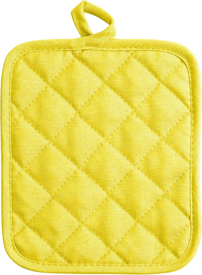 American Linen 8-Pack Heat Resistant Pot Holders & Hot Pads(Sunshine, 4 Pack)